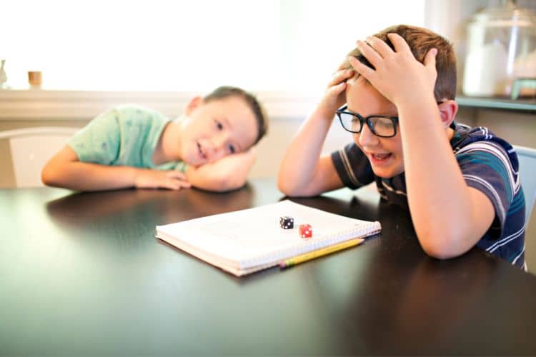 Shut the box Spiel Klappenspiel Kinder