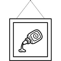 Puzzle kleben und Puzzle aufhaengen